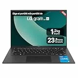 LG gram 16ZD90RU-G.AX55B - Ordenador Portátil 16', Intel Core i5-1334U, 16 GB RAM, 512 GB SSD, Pantalla IPS WQXGA (2560x1600), FreeDOS, 1,2 kg, hasta 23,5 h de Autonomía, Negro