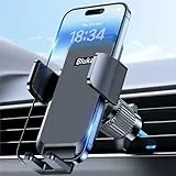 Blukar Soporte Móvil Coche, Soporte Teléfono Coche Universal del Aire Ventilación con Clip Superestable, Operación Sola Mano y 360° Rotación, Suporte Telemovel Carro para Smartphone/GPS 4.0-7.0''