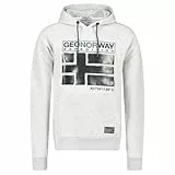 Geographical Norway- Sudadera con Capucha de Hombre de Manga Larga Modelo GARICE - Color Gris Melange Talla L