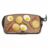 Bella Griddle 10.5 x 20 in Ceramic Copper TI, Black