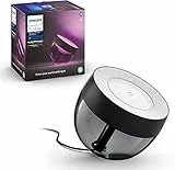 Philips Hue – Lámpara inteligente, Hue Iris, Lámpara de Mesa LED Inteligente, Luz Blanca y de Colores, Compatible con Alexa y Google Home, Color Negro