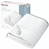 Beurer TS 17 Calientacamas eléctrico, Material no Tejido Suave, Antideslizante Gracias a la fijación con Cinta elástica, 3 Niveles de Temperatura, 150 x 80 cm, Sistema de Seguridad