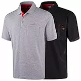 Lee Cooper LCTS011 Polo de piqué para hombre, Marga gris, L