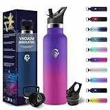 HoneyHolly Botella Termica 750 ML, Botella Termo Sin BPA, Botella Agua Acero Inoxidable, Aislamiento Al Vacío de Doble Pared, Termo Agua Fria, Cantimplora Termica para Adultos, Deporte, Oficina, Yoga
