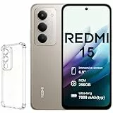 XIAOMI Redmi 15 4G 8+256GB Smartphone – Batería 7000mAh | Pantalla 6.9' FHD+ 120Hz | Snapdragon 685 | Cámara Dual 50MP | Carga Rápida 33W | Diseño Quad-Curve (Gray)