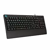 Logitech G G213 Prodigy Teclado Gaming, RGB LIGHTSYNC, Teclas retroiluminadas, Resistente a Salpicaduras, Teclas personalizables, Controles Multimedia Dedicados, Disposición QWERTY ES - Negro