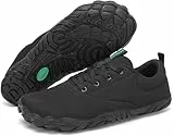 SAGUARO Barefoot Mujer Hombre Zapatillas de Trail Running Cómodas Calzado Descalzo Minimalistas Zapatos Deporte Pare Exterior y Interior Fitness Senderismo Montaña Caminar, Negro, 39 EU