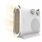 Cecotec Calefactor Eléctrico ReadyWarm 2050 Max Dual White, Termoventilador 2000 W, 2 niveles de potencia y 3 modos de funcionamiento, 20 m2