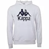 Kappa, Taino, Sudadera con Capucha para Hombre, Estilo Retro, Hombre, 705322, Blanco (001 White), Medium