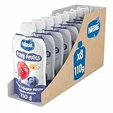 Nestlé Funny Fruits Puré de Frutas Infantil, Desde 12 Meses, 8 Bolsitas de 110g
