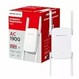 MERCUSYS ME50G AC1900 WiFi Repeater, 5 GHz & 2.4 GHz, 2 External Antennas, Gigabit Ethernet, WPS Button, Play and Plug, LED Signal Indicator, Easy Setup, 3×3 MU-MIMO
