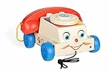 Fisher Price Clásicos - 1694 Teléfono parlanchín de Juguete, Juguete Retro de bebé para Arrastrar, teléfono para niños en Edad de Aprender a Andar, Juguetes Retro de a Partir de 1 año