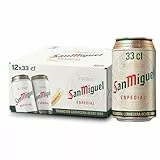 San Miguel Especial Lager, Pack 12 Latas x 33cl, Cerveza Premium Española, Calidad Tradicional y Sabor Refrescante, 5.4% Volumen de Alcohol
