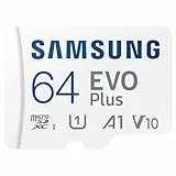 Samsung EVO Plus 64GB microSD SDXC U1 Clase 10 A1 Tarjeta de Memoria 130MB/S Adaptador 2021