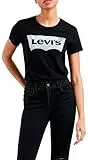 Levi's The Perfect Tee , Large Batwing Logo, Camiseta, Mujer, Holiday Tee Black, M