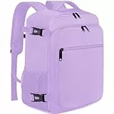 Equipaje de Mano 40x20x25 para Ryanair 20L Mochilas para Mujer Bolsa de Cabina Mochila de Viaje Cabina Avion Portatil 14 Pulgadas con Puerto USB Maleta Cabina para Vueling, Morado Claro
