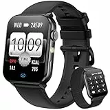 Blackview Reloj Inteligente Hombre Mujer - Llamadas Bluetooth y Notificación Mensajes, 1,91' Smartwatch con Linterna LED, SpO2, Pulsómetro, Sueño, Podómetro, Pulsera Actividad con 100 Modos Deportivos