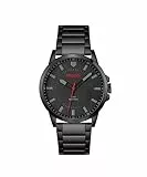 HUGO Reloj Analógico de Cuarzo para Hombre Colección #First con Correa de Acero Inoxidable Negra - 1530187