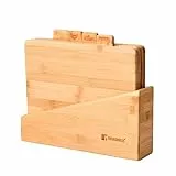 Bergner Q3607 Set 5pc Tabla de Corte Bamboo Nature, Bambú