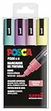 UNI Posca Estuche de 4 Rotuladores PC5M de Punta Cónica Colores Pástel