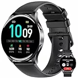 IOWODO Reloj Inteligente Hombre - Smartwatch 1.43' AMOLED con Llamadas Bluetooth, Monitor Cardíaco 24h, SpO2, Sueño,120 Modos, 2 Correas, IP68, para iOS/Android