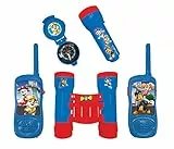LEXIBOOK - La Patrulla Canina - Set de Aventurero Completo para Niños, Walkie-Talkies 120m, Binoculares, Linterna, Brújula, Azul/Rojo, RPTW12PA