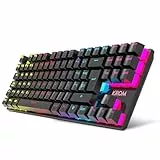 Krom – Teclado Mecánico Kasic TKL RGB | Switches Red 50 M Puls. | Formato TKL 87 Teclas | Anti‑ghosting 25 Teclas | Modo Gaming | Cable USB 1,5 m | Español