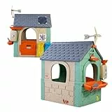 FEBER - Recycle Eco House, Casita Infantil Hecha de Plástico Reciclado, Puerta Abatible, Colores Luminosos y Resistentes a la Luz Solar, Montaje Fácil, A Partir de 3 años, Famosa (FEH26000)