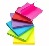 Agoer 600 Notas Adhesivas, 6 Blocs Sticky Notes Coloridas de 76 x 76 mm, 100 Hojas por Bloc, Notas Autoadhesivas para Marcar Páginas para Oficina, Estudio, Hogar (6 colores)