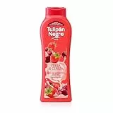 Tulipán Negro - Gel de Baño Nutritivo e Hidratante Fresa y Cereza 650 ml, Efecto Regenerante y Delicioso Aroma