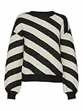 VERO MODA Vmlara LS O-Neck Jersey Ga Boo Rep Punto, Negro, L para Mujer
