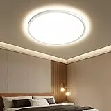 OTREN Plafon Luz LED Techo 28W, Ø30CM Lampara Downlight Panel Superficie 3000K, Plafones Modernas Redondo IP44 para Baño Pasillo Balcón Cocina Dormitorio Pared