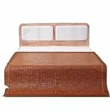 Colchoneta plegable de verano para dormir, cojín de bambú carbonizado para moqueta de aire acondicionado fresca y suave (0,8 x 1,9 m), perfecta para uso en exteriores e interiores, portátil y cómoda
