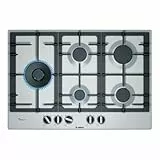 Bosch - Placa de Gas, Serie 6, 5 Fuegos, FlameSelect, Acero, PCS7A5B90