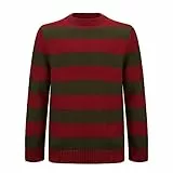 NUWIND Freddy Krueger Pullover Suéter a rayas de punto Jumper Nightmare on Elm Street Adultos Disfraz para Halloween Carnaval Cosplay Fiesta(nueva version, XXL-3XL)