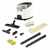 Kärcher Limpiadora de vapor SC 4 Deluxe, presión de vapor: 4 bar, calentamiento: 3min., superficie: 130m², depósitos: 0,5l + 1,3l, kit suelos EasyFix, boquillas, cobertura microfibra y cepillo