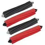 (4 Piezas) Q5 Pro cepillos de Rodillo compatibles con Roborock S8 Pro Ultra/ Q5 Pro/Q5 Pro+/Q8 MAX/ Q8 MAX+, Piezas de Repuesto de Cepillo de Goma de Doble Rodillo, 2 Juegos