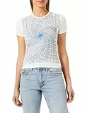 Diesel T-UNCUTIE-LONG-N16 Maglietta Camisa, Off White, S para Mujer