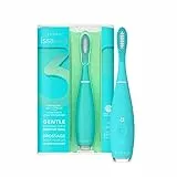FOREO ISSA mini 3 Summer Sky, Cepillo de dientes sónico 4 en 1, filamentos de silicona y polímero PBT, cabezal de cepillado remplazable para 6 meses, 265 usos por carga USB, garantía de 2 años
