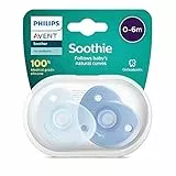 Philips Avent SCF099/21 Paquete de 2 Chupetes, 0-6 meses - Azul/Azul claro