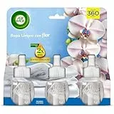 Air Wick Eléctrico Recambio de Ambientador Eléctrico, Esencia para Casa con Aroma a Flor-3 unidades, El embalaje puede variar