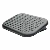 Fellowes Reposapiés Ergonómico para oficina - Soporte para pies de inclinación ajustable, antideslizante y con efecto masaje, Negro