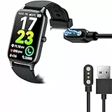 Lamshaw Cable de carga USB compatible con Soudorv Smartwatch P97-1,57',Cargador magnético 1M (Negro)