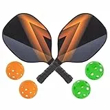 Idena 40252 - Juego de Pickleball con 2 Raquetas de pádel, 2 Pelotas de Interior y 2 Pelotas de Exterior, Incl. Red de Almacenamiento
