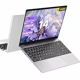 Ordenador Portátil 14 Pulgadas Win 11 con 5G WiFi,6GB RAM 256GB SSD Expansión SSD 1TB（Up to 2.8Ghz） BT4.2 3.0 Transmisión Puerto 1920×1080 Portátiles FHD Buenos & Mini Puerto Multimedia-Plata-A