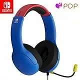 PDP Gaming AIRLITE Stereo auricular with Mic for Nintendo Switch - PC, iPad, Mac, Laptop Compatible - Noise Cancelling Microphone, Lightweight, Soft Comfort On Ear Headphones - MARIO