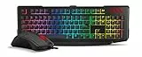Ozone Gaming Kit Teclado Double Tap RGB Layout PT, Color Negro