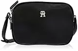 Tommy Hilfiger Bolso bandolera Mujer Poppy Crossover con correa para el hombro, Negro (Black), Talla Única