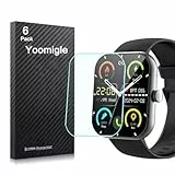 Yoomigle Paquete de 6 protectores de pantalla compatibles con Jugeman Y66 de 1.96 pulgadas para reloj inteligente Coucur Y66 de 1.96 pulgadas, protectores de pantalla transparentes HD antiarañazos