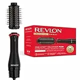 REVLON One-Step Plus Voluminizador, cabezal desmontable, cilindro de titanio y cerámica, cerdas mixtas con púas de carbón activado, tourmaline ionic technology, RVDR5298UK